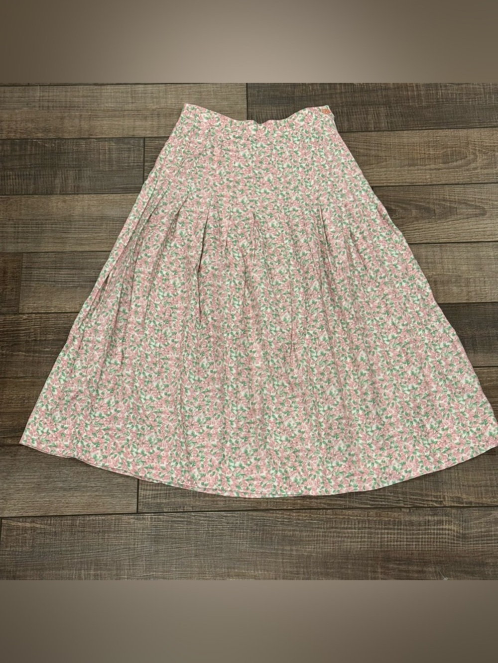 VTG Susan Bristol Skirt Womens Cotton Pleated Granny Cottagecore 4 Petite USA